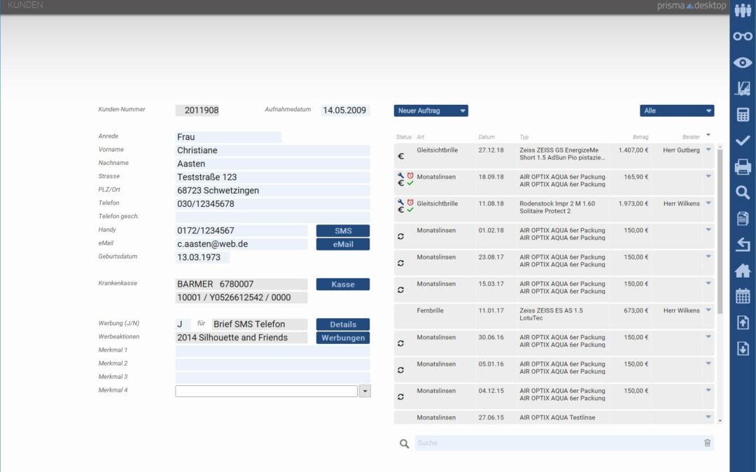 prisma.desktop-Kundenverwaltung